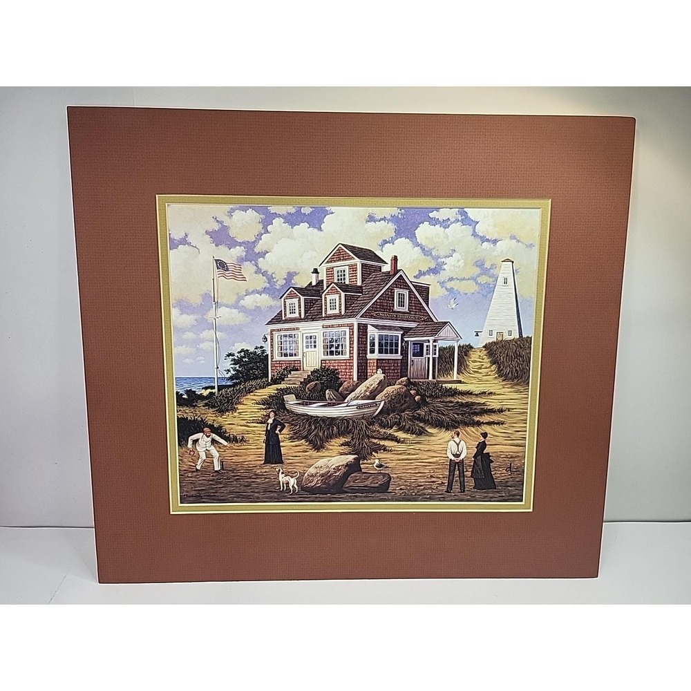 Noah's Hideout By Charles Wysocki High Quality Print 1980s Maritime Americana - Picture 3 of 12